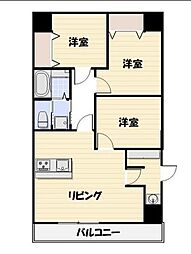 総建みどりハイム 3LDKの間取図画像