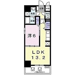 スアヴィス千葉 1LDKの間取図画像