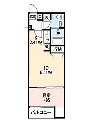 VAU house青葉の森 1LDKの間取図画像