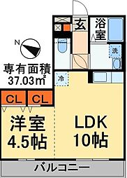グラン・セレッソ 1LDKの間取図画像