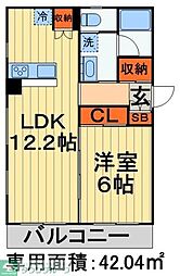 ローズレジデンス本千葉ステーションフロント 1LDKの間取図画像
