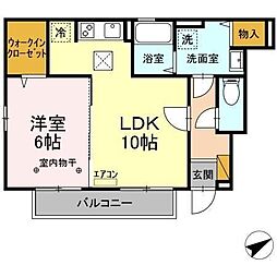 エムシーガル参番館 1LDKの間取図画像