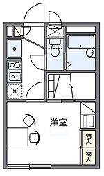 レオパレスサカエ 2階1Kの間取り