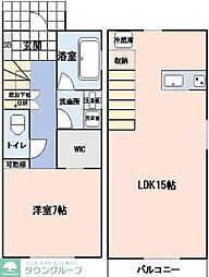 Terrace　HANA 2階1LDKの間取り