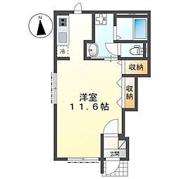 ネオスプリング 1階1Kの間取り