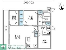 S-RESIDENCE富士見ヶ丘afford 3階2SLDKの間取り