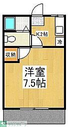ハイツＹ 1階1Kの間取り
