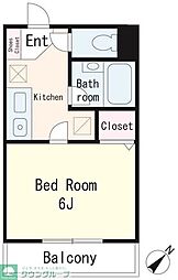 コベントガーデン(コベントガーデン) 2階1Kの間取り