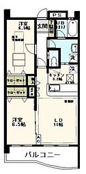 らくりーぶ21下田 2LDKの間取図画像