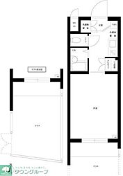 ルーブル芦花公園 1Kの間取図画像