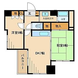 アネックス調布 2DKの間取図画像