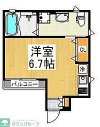 トゥプレ ワンルームの間取図画像
