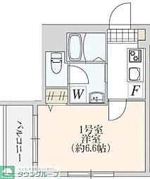 アザーレ・レクシオ登戸 1Kの間取図画像