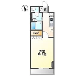 ヴェールピア 1Kの間取図画像