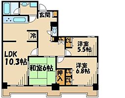 アルテサーノ調布 3LDKの間取図画像
