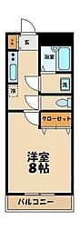 ミレニアム経堂 1Kの間取図画像