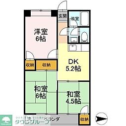 キャッスル邑乃 3DKの間取図画像