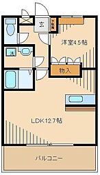 フェリス聖蹟5 1LDKの間取図画像
