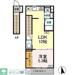 グラナーデ成城学園前B 1LDKの間取図画像