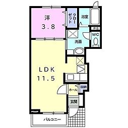 ブランセレノ 1LDKの間取図画像