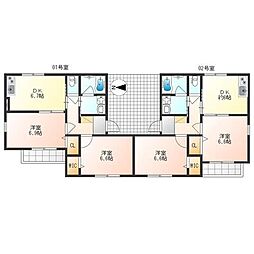 クスミィ ウエスト 2DKの間取図画像