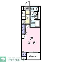 カーサ コロレ 1Kの間取図画像