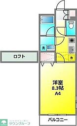 ハイツけやき七番館 1Kの間取図画像