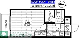 ステージグランデ西調布アジールコート 1Kの間取図画像