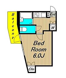 VIDA高井戸 1Kの間取図画像