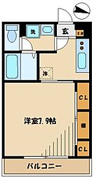 リブリ・TreVita 1Kの間取図画像