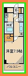 パールドゥN府中 1Kの間取図画像
