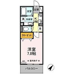 アイルグリーン 1Kの間取図画像