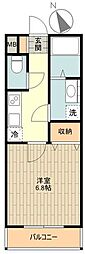 カーサカリーナ 1Kの間取図画像