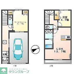 G　シエルクレール 1階1SLDKの間取り