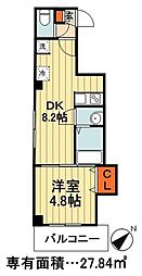イルチェントロ本千葉駅前 3階1LDKの間取り