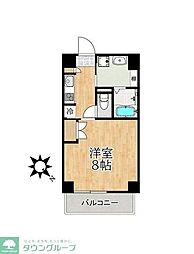 ステーションタワーウラヤス 9階1Kの間取り