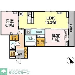 (仮称)D-room海神町南HY 2階2LDKの間取り