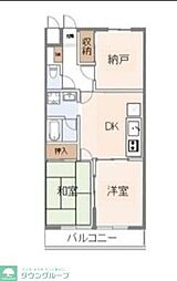 サンマルスラン津田沼 2階2SDKの間取り