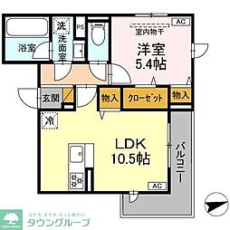 (仮称)D-ROOMトリシア市川東大和田1丁目 3階1LDKの間取り