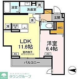 D-SOLACE幕張本郷1丁目 1階1LDKの間取り