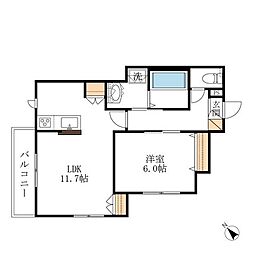 メゾン・ド・ロンジュ 3階1LDKの間取り