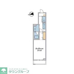 ウィンドテラス市川真間 1階1Kの間取り