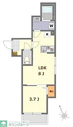 アットリラ八千代台西A 1LDKの間取図画像