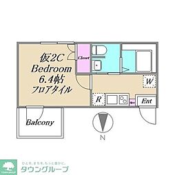 アーバンリーフ小岩 1Kの間取図画像