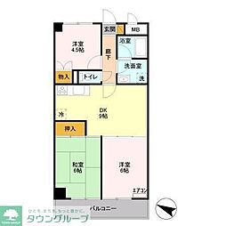 YS習志野台 3DKの間取図画像