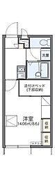 レオパレスB&W 1Kの間取図画像