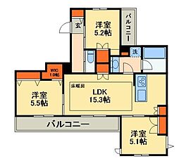 Sun Zem 3LDKの間取図画像