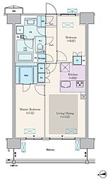 ロイヤルパークス船橋 2LDKの間取図画像
