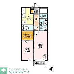 プレジール3 2Kの間取図画像