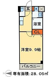 金太郎ヒルズ18'★ 1Kの間取図画像